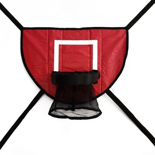 Tragbarer Basketballkorb-Aufsatz, perfekte Passform für jedes Sprungbett-Setup (rot) von HomeVortex