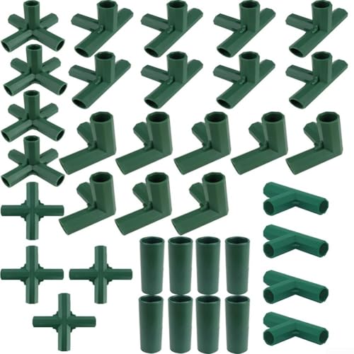Verbinder für Gewächshausrahmen 36 Stück aus starkem Kunststoff für 16 mm Rohrkonstruktionen von HomeVortex