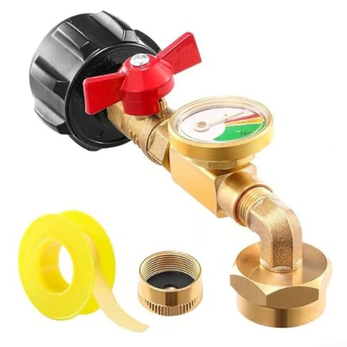 Vereinfachter Propan-Transfer-Messing-Winkeladapter mit Messgerät für Camping von HomeVortex