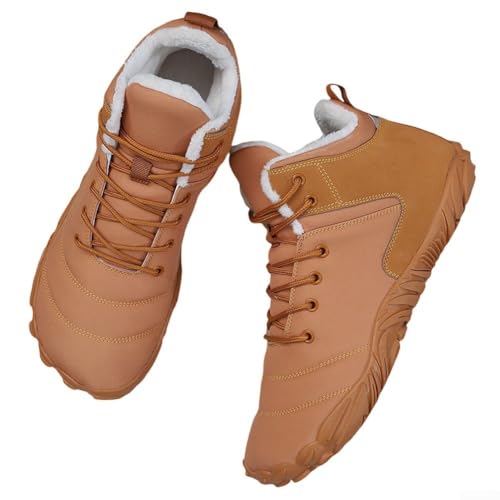 Warme und bequeme Schneestiefel mit wasserdichtem Obermaterial, ideal für den Winter im Freien (38 Gelb) von HomeVortex