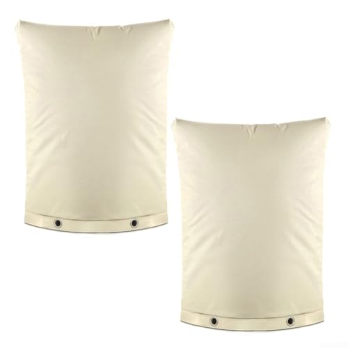 Winter-Wasserhahn-Abdeckung mit 600D Oxford-Stoff und Aluminium-Wärmedämmfolie mit Diebstahlabschreckung, abschließbare Edelstahlösen für Sicherheit (2 Stück 63 × 77 cm) von HomeVortex