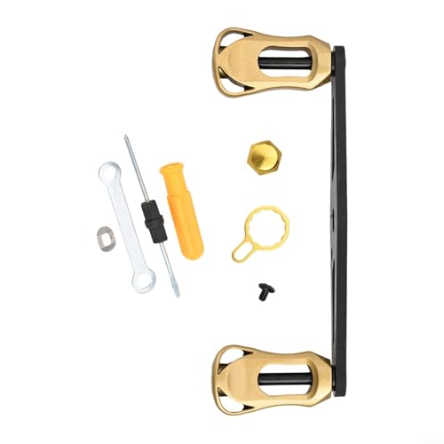 Wippgriff Zubehör für Baitcastrolle mit 4 Kugellagern und Schlossplattenwerkzeugen (rechte Hand gold) von HomeVortex