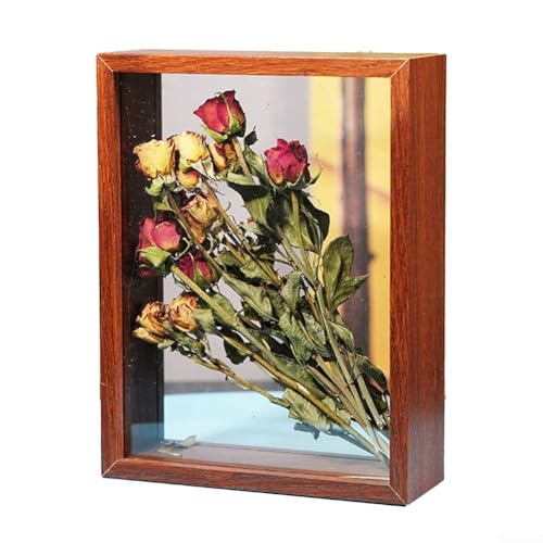 Wunderschön gearbeiteter 3D-Schattenbox-Rahmen zur Erhaltung von Hochzeitserinnerungen mit einem Hauch von Eleganz (Nussbaum) von HomeVortex