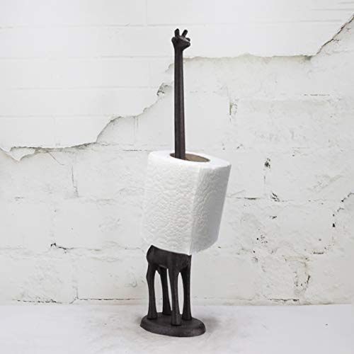Home Zone Gusseisen Giraffe Toilettenpapier Rollen Halter Freistehend Neuheit Küchenrolle Spender Stand Halter Wohndeko von HomeZone