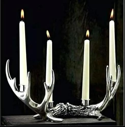 Homezone Rustikale Ornamental 3 Konus Geweih Stil Kerzenständer 4 Kerze Kapazität Teelicht Halter Tisch Mitte Teile Wohndeko Ornamental Kerze Bay Tisch Einstellungen & Geschenke Geschirr von HomeZone