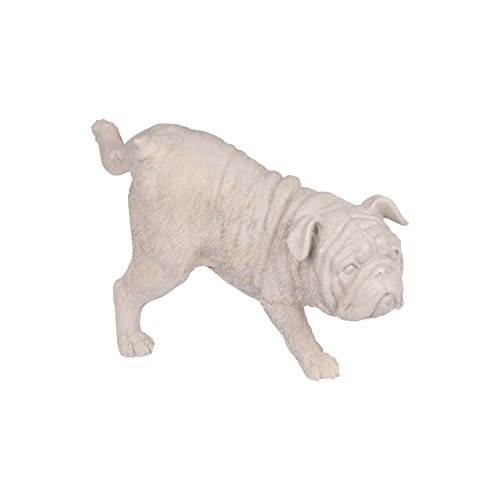 Homea Jardin 5DEJ1136BC Figur Hund beim Pipimachen, aus Kunstharz, 12,5 x 14 x 23,5 cm von Homea Jardin