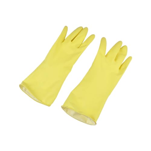 Homéa, 1 Paar Latex-Handschuhe, Größe L, 30,5 x 10,5 x 11,5 cm, Gelb von Homéa