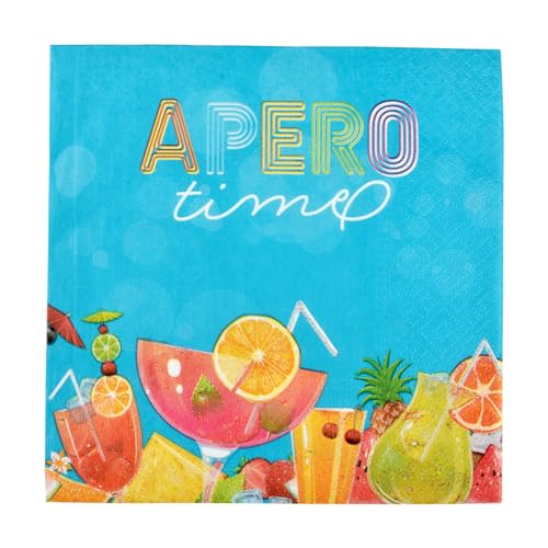 Homéa, Apero Time Papierservietten, 3-lagig, 33 x 33 cm, 20 Stück von Homéa