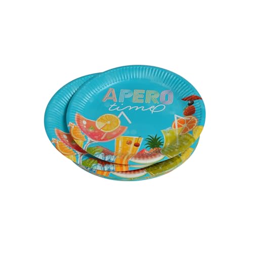 Homéa, Apero Time Pappteller, Durchmesser 18 cm, 10 Stück Homéa, Apero Time Pappteller, Durchmesser 18 cm, 10 Stück von Homéa