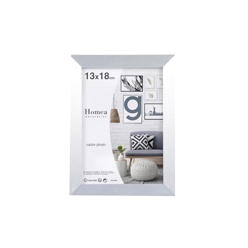 Homéa, Bilderrahmen, MDF, silberfarben, 13 x 18 cm, Loft Homéa, Bilderrahmen, MDF, silberfarben, 13 x 18 cm, Loft von Homéa