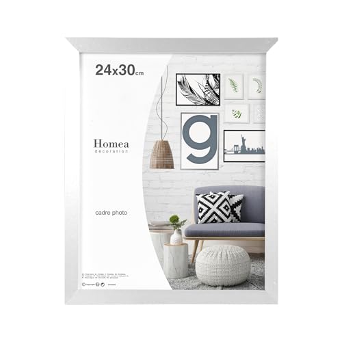 Homéa, Bilderrahmen, MDF, silberfarben, 24 x 30 cm, Loft Homéa, Bilderrahmen, MDF, silberfarben, 24 x 30 cm, Loft von Homéa