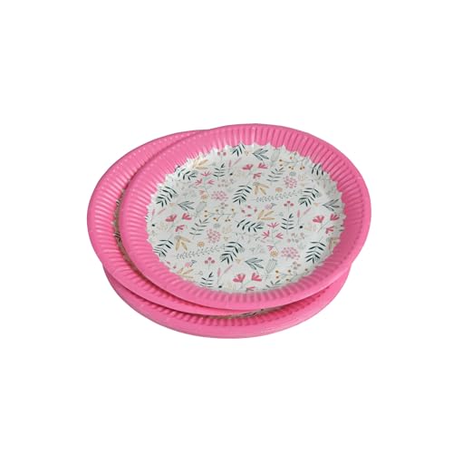 Homéa, Set mit 10 Papptellern, Durchmesser 18 cm, Happy Spring Homéa, Set mit 10 Papptellern, Durchmesser 18 cm, Happy Spring von Homéa