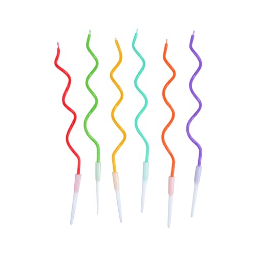 Homéa, Set mit 12 Spiralkerzen, mehrfarbig, mit Ständer, Höhe 12,5 cm, Happy Confetti Homéa, Set mit 12 Spiralkerzen, mehrfarbig, mit Ständer, Höhe 12,5 cm, Happy Confetti von Homéa