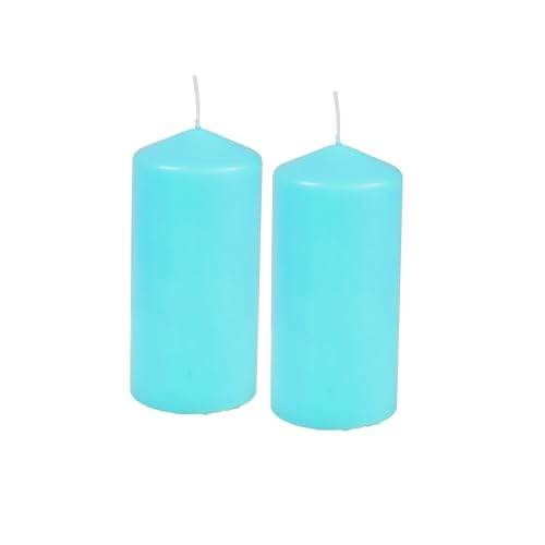 Homéa, Set mit 2 Stumpenkerzen, Durchmesser 5 x Höhe 10 cm, Farbe: Blau Homéa, Set mit 2 Stumpenkerzen, Durchmesser 5 x Höhe 10 cm, Farbe: Blau von Homéa