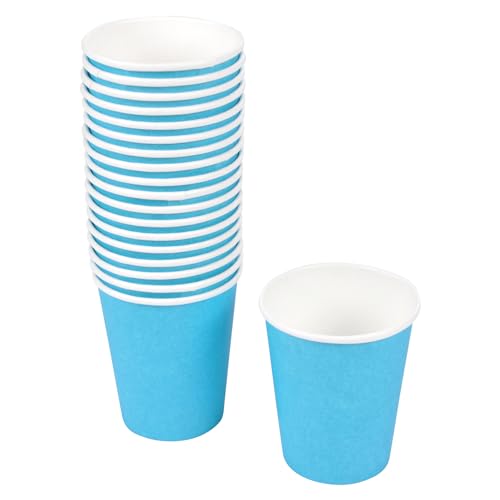 Homéa, Set mit 20 Vitamin-Bechern, Pappe, 23 cl, Blau von Homéa