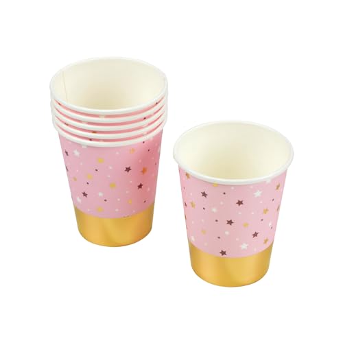 Homéa, Set mit 6 Pappbechern, 25 cl, Team Mädchen von Homéa