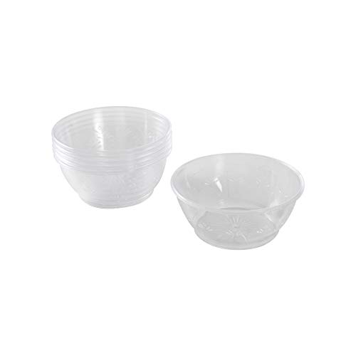Homéa, Set mit 6 Schüsseln aus Kunststoff, wiederverwendbar, 175 ml, transparent von Homéa