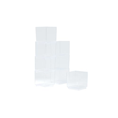 Homéa, Set mit 8 Gläsern aus Kunststoff, wiederverwendbar, Cube, 60 ml, transparent Homéa, Set mit 8 Gläsern aus Kunststoff, wiederverwendbar, Cube, 60 ml, transparent von Homéa