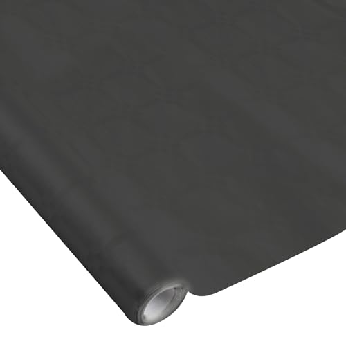 Homéa, Vitamin-Tischdecke aus Damast-Papier, 1,18 x 5 m, Schwarz von Homéa