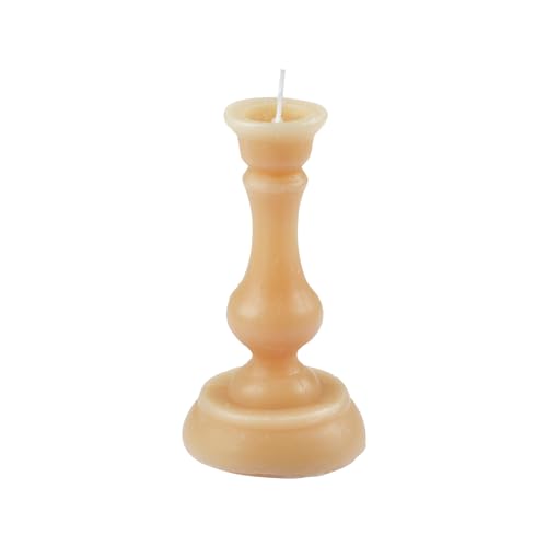 Kerze in Kerzenform, Durchmesser 7 x Höhe 13 cm, Farbe: Grieß von Homéa