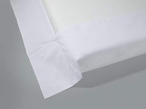 Kappenlaken 160x260+30 cm Weiß – 100% Baumwolle – Hotelqualität – Oeko-TEX Zertifiziert – Waschbar bis 95°C – Glatt & Atmungsaktiv – Laken für Bett, Tisch oder Biertischgarnitur von Homeable