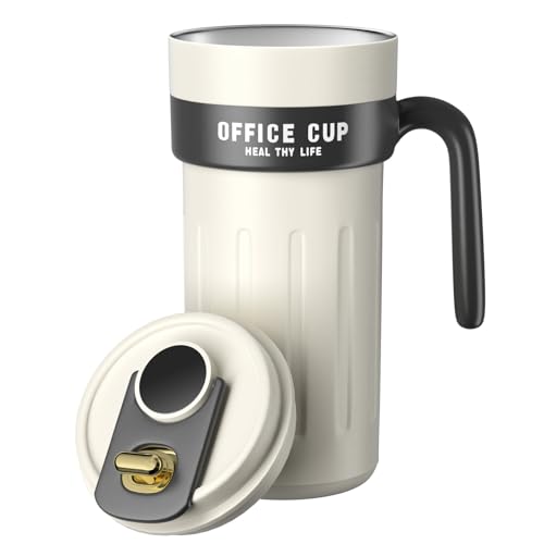 Homealexa 650 ml Kaffeebecher to go Termokaffeebecher 316 Edelstahl Isolierbecher Reisebecher Travel Coffee Mug auslaufsicher Autobecher mit Deckel und Griff von Homealexa