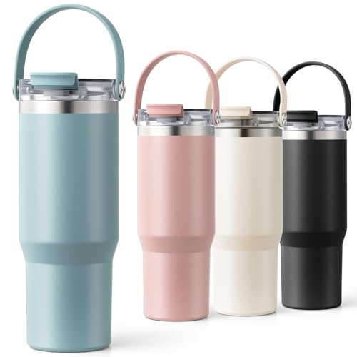 Homealexa 900ml Thermobecher Kaffeebecher to Go Trinkbecher mit Deckel und Strohhalm Wasserflasche Edelstahl Vakuum Isolierbecher Reisebecher Ideal für Heiß- und Kaltgetränke Kaffee Tee Autobecher Homealexa 900ml Thermobecher Kaffeebecher to Go Trinkbecher mit Deckel und Strohhalm Wasserflasche Edelstahl Vakuum Isolierbecher Reisebecher Ideal für Heiß- und Kaltgetränke Kaffee Tee Autobecher von Homealexa