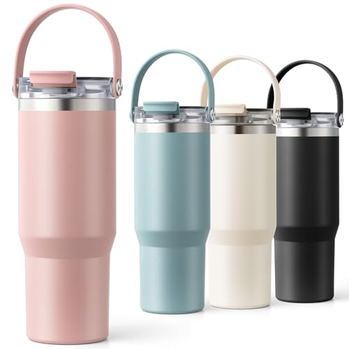 Homealexa 900ml Thermobecher Kaffeebecher to Go Trinkbecher mit Deckel und Strohhalm Wasserflasche Edelstahl Vakuum Isolierbecher Reisebecher Ideal für Heiß- und Kaltgetränke Kaffee Tee Autobecher Homealexa 900ml Thermobecher Kaffeebecher to Go Trinkbecher mit Deckel und Strohhalm Wasserflasche Edelstahl Vakuum Isolierbecher Reisebecher Ideal für Heiß- und Kaltgetränke Kaffee Tee Autobecher von Homealexa