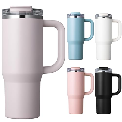 Homealexa 900ml Thermobecher Kaffeebecher to Go Trinkbecher mit Deckel und Strohhalm Wasserflasche Edelstahl Vakuum Thermobecher Kaffeebecher Homealexa 900ml Thermobecher Kaffeebecher to Go Trinkbecher mit Deckel und Strohhalm Wasserflasche Edelstahl Vakuum Thermobecher Kaffeebecher von Homealexa
