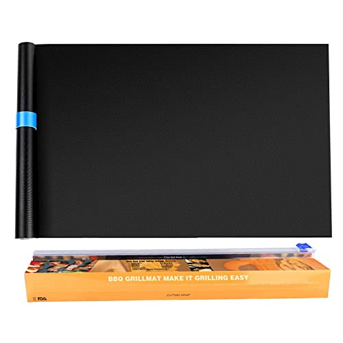 Homealexa BBQ Grillmatte für Gasgrill 40x300cm Übergroße Zuschneidbar Jede Größe Grillplatte Wiederverwendbar Backpapier Antihaft Teflon Backfolie PFOA-frei für Gasgrill Holzkohle Backofen Weber Grill von Homealexa