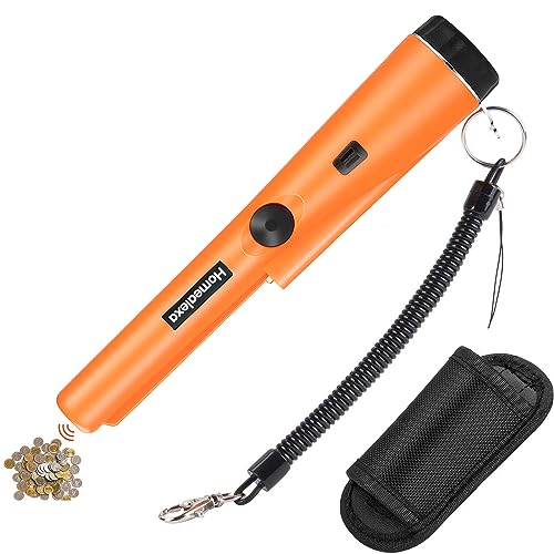 Homealexa Tragbar Metalldetektor,Metallsuchgerät,Goldsuchgerät,Metall PinPointer IP66 Wasserdichter mit eingebautem LED Indicator/Alarm Licht/ 360° Scan/Holster für Goldmünze Hunt,Relikte,Schmuck von Homealexa
