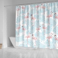 Duschvorhang Mit Flamingo-Muster, Badezimmer-Accessoires, Neues Zuhause, Geschenke, Kunst-Duschvorhang von HomeandAutoShop