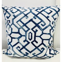 Blau Kissenbezug Grau Blush Rosa Zipper Closure Euro Shams Dekoratives Dekokissen. Lenden Slub Canvas von HomeandHome