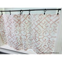 Blush Rosa Valance Oder Cafe Vorhänge Blaue Grau Café Gardine Slub Leinen Look Pink Valance. Blue Kitchen von HomeandHome