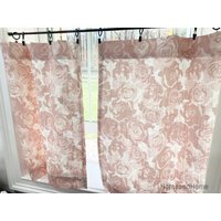 Blush Rosa Valance Oder Cafe Vorhänge Hellrosa Slub Leinen Look Pink Valance. Kitchen von HomeandHome