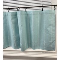 Cafe Vorhänge. Valance Monroe Schneeblau Spa Blau Vorhang Topper Fenster Valance Fensterbehandlung Küchen Designer von HomeandHome