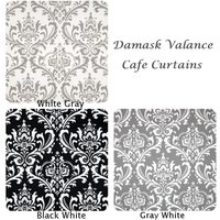 Damast Valances Damask Cafe Vorhänge. Küchen Valance. Badezimmer Wertigkeit. Gardine Valance Küchenvorhänge von HomeandHome