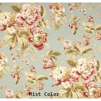 Gewellter Volant. Blumen Volant Flach Gerader Grün Pink Vorhang Topper Fenster Küche Spezialanfertigung von HomeandHome