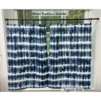 Marine Blauer Valance Blau Weißer Vorhang Tapance Topper Fenster Valance Fensterbehandlungen Küche Cafe Vorhänge. Strandhaus von HomeandHome