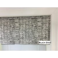 Moderne Valance Blau Graue Cafe Vorhänge. Slub Canvas Leinen Look Grau Schwarz Vorhang Tapance. Fensterschmuck. Benutzerdefinierte Valances von HomeandHome