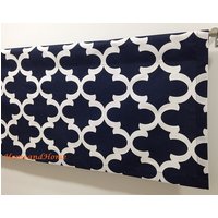 Navy Blue Valance Cafe Gardinen Tapferkeit Topper Fenstergarde Küchen Valance, Custom von HomeandHome