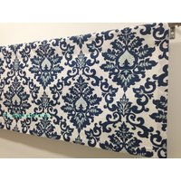 Valance 50 X 10 Window Cecilia Premier Navy White Curtain Topper Fensterbehandlung Küchenaufwertung Valance 50 X 10 Window Cecilia Premier Navy White Curtain Topper Fensterbehandlung Küchenaufwertung von HomeandHome