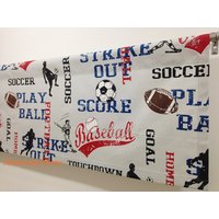Valance 50 X 16 Sport Jungen Zimmer Vorhang Topper Fenster Valance Behandlung Custom Valances von HomeandHome