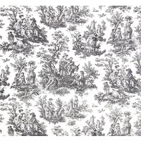 Volant 50 X 14 16 Waverly Rustikal Life Toile Schwarz Weiß Vorhang Topper Fenster Küche von HomeandHome