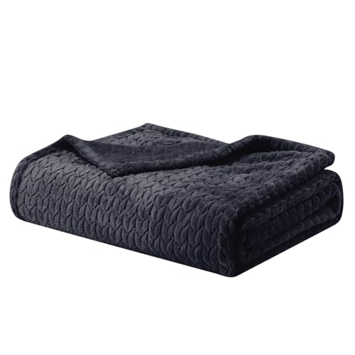 Homebliss Kuscheldecke 270 x 230 cm Flauschig Fleecedecke-Oeko-TEX® Zertifiziert,Decke Couch Blanket,Super Weiche Fleecedecke als Sofaüberwurf-oder Bettüberwurf,Tagesdecke - Blau von Homebliss