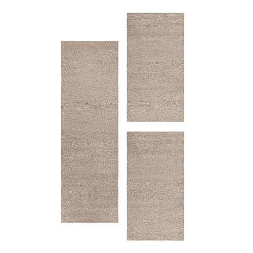 HomebyHome Bettumrandung Schlafzimmer 3 teilig Teppich Beige - Waschbarer Bettumrandung Teppich Läufer Set Extra Flauschig Bettvorleger Schlafzimmer Bettset:2 St. 60x110 cm | 1 St. 80x150 cm HomebyHome Bettumrandung Schlafzimmer 3 teilig Teppich Beige - Waschbarer Bettumrandung Teppich Läufer Set Extra Flauschig Bettvorleger Schlafzimmer Bettset:2 St. 60x110 cm | 1 St. 80x150 cm von HomebyHome