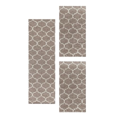 HomebyHome Bettumrandung Schlafzimmer 3 teilig Teppich Beige - Waschbarer Bettumrandung Teppich Läufer Set Extra Flauschig Bettvorleger Schlafzimmer Bettset:2 St. 60x110 cm | 1 St. 80x250 cm HomebyHome Bettumrandung Schlafzimmer 3 teilig Teppich Beige - Waschbarer Bettumrandung Teppich Läufer Set Extra Flauschig Bettvorleger Schlafzimmer Bettset:2 St. 60x110 cm | 1 St. 80x250 cm von HomebyHome