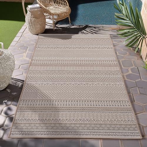 HomebyHome Outdoor Teppich Beige 80x150 cm Läufer, Wetterfest & UV-beständig, ideal für Küche, Balkon, Terrasse auch Wohnzimmer und Esszimmer, Skandinavisches Boho-Design, Leicht zu Reinigen HomebyHome Outdoor Teppich Beige 80x150 cm Läufer, Wetterfest & UV-beständig, ideal für Küche, Balkon, Terrasse auch Wohnzimmer und Esszimmer, Skandinavisches Boho-Design, Leicht zu Reinigen von HomebyHome