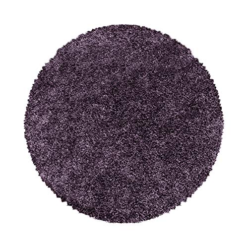 HomebyHome Teppich Rund Hochflor 200 cm Rund - Shaggy Teppich Wohnzimmer Violett Extra Weich und Flauschig - Langflor Teppiche für Schlafzimmer, Küche, Flur - Carpet, Halı, Kilim HomebyHome Teppich Rund Hochflor 200 cm Rund - Shaggy Teppich Wohnzimmer Violett Extra Weich und Flauschig - Langflor Teppiche für Schlafzimmer, Küche, Flur - Carpet, Halı, Kilim von HomebyHome