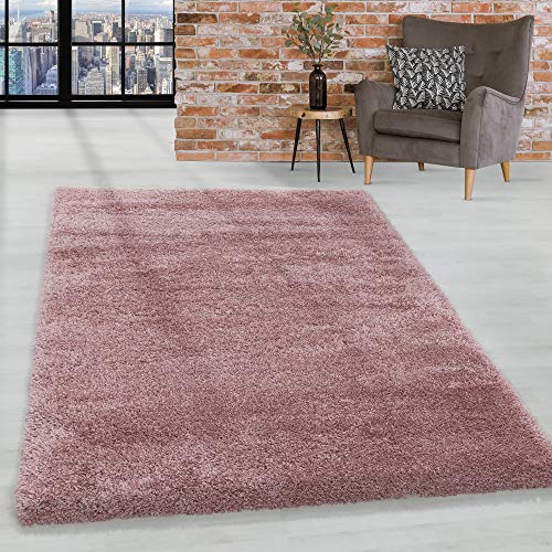 HomebyHome Shaggy Teppich Läufer Flur 60 x 110 cm - 50 mm Florhöhe Hochflor Wohnzimmerteppich Rosa Extra Weich und Flauschig - Bettvorleger Teppiche für Schlafzimmer - Waschbarer Küchenläufer HomebyHome Shaggy Teppich Läufer Flur 60 x 110 cm - 50 mm Florhöhe Hochflor Wohnzimmerteppich Rosa Extra Weich und Flauschig - Bettvorleger Teppiche für Schlafzimmer - Waschbarer Küchenläufer von HomebyHome